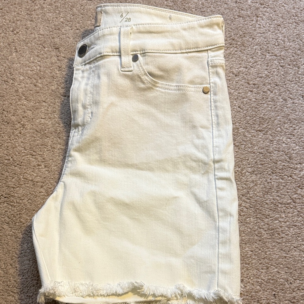 Liverpool Jeans Company Cream Jean Shorts